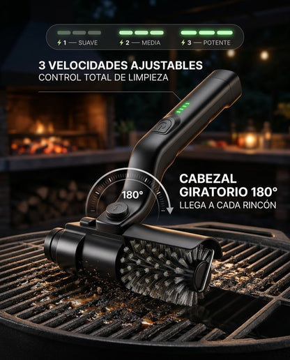 QUINCHOX – Cepillo Eléctrico Giratorio para Parrilla (2 en 1)