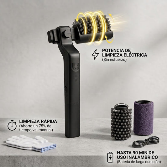 QUINCHOX – Cepillo Eléctrico Giratorio para Parrilla (2 en 1)